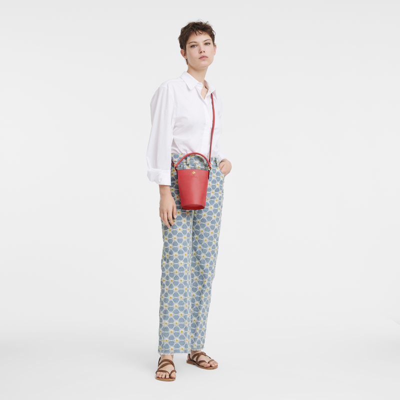 Épure XS Crossbody bag , Strawberry - Leather  - View 2 of  5