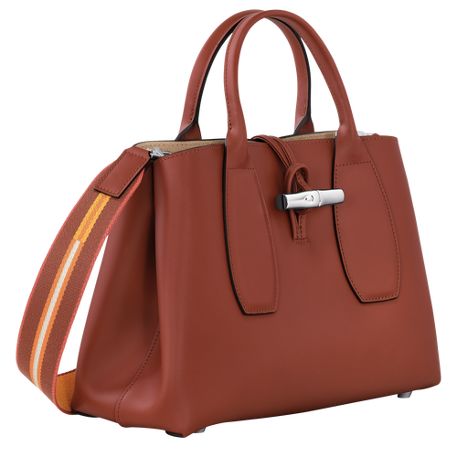 Roseau M Handbag , Mahogany - Leather - View 3 of  6