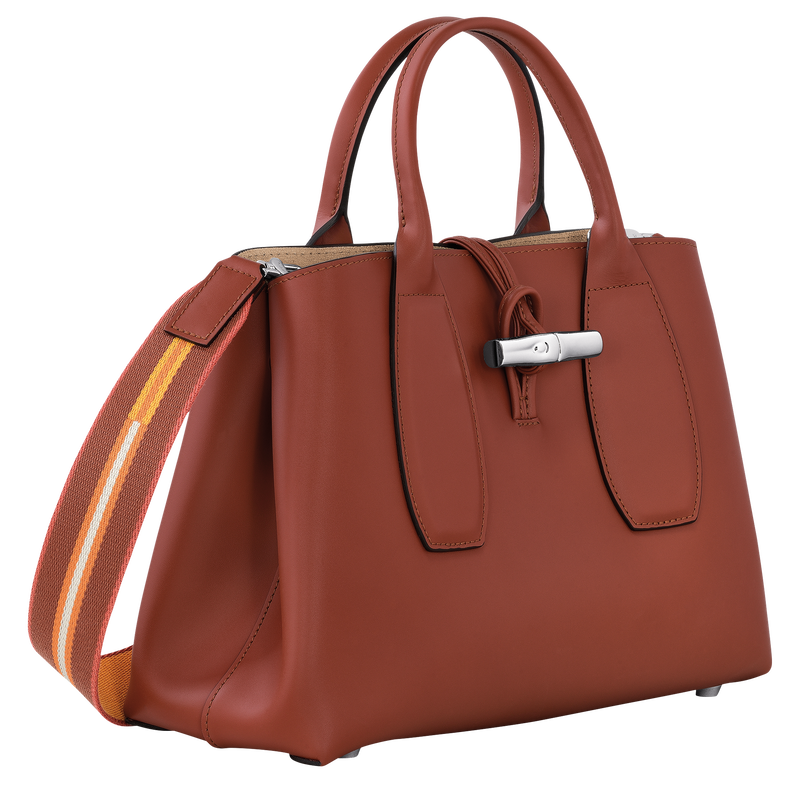 Le Roseau M Handbag , Mahogany - Leather  - View 3 of  6