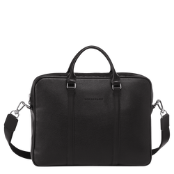 Le Foulonné XS Briefcase , Black - Leather