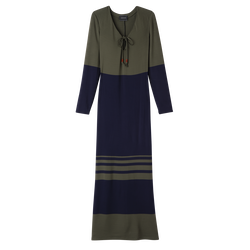 Robe longue , Jersey - Marine/Kaki