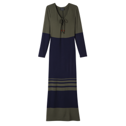 Robe longue , Jersey - Marine/Kaki