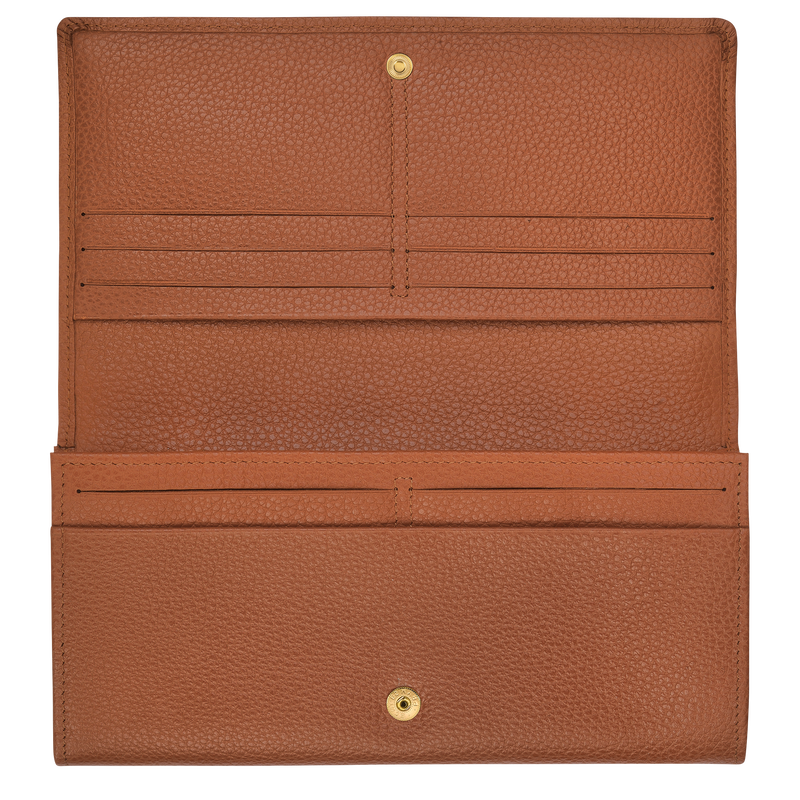 Le Foulonné Continental wallet , Caramel - Leather  - View 2 of  2