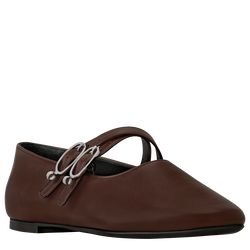 Le Foulonn&eacute; Ballerinas , Mocha - Leather