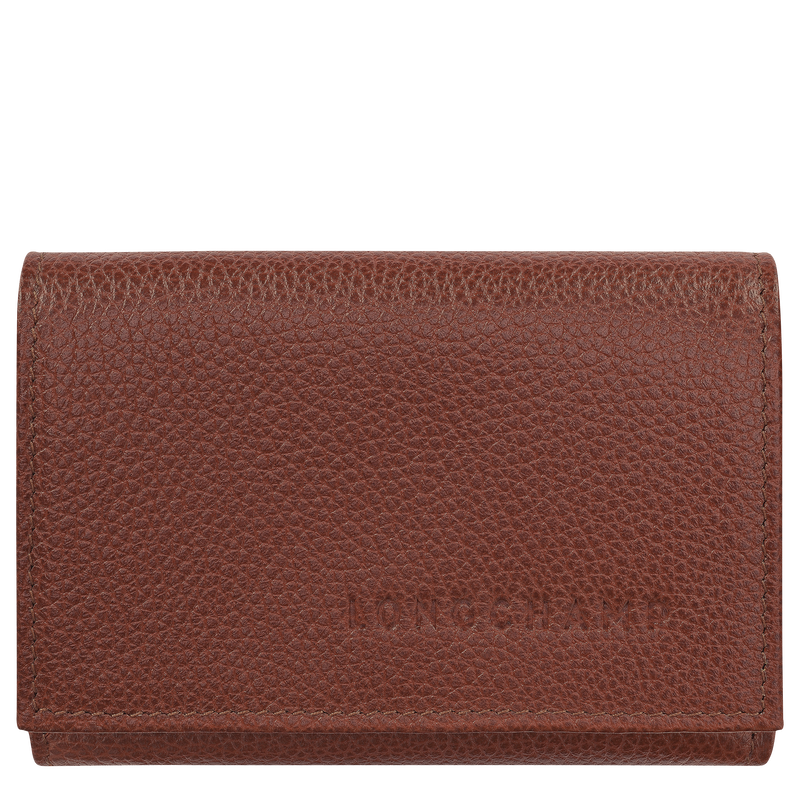 Carteira compacta Le Foulonné , Pele - Café  - Vista 1 de  3