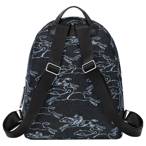 Le Pliage Collection L Backpack , Navy - Canvas - View 4 of  6