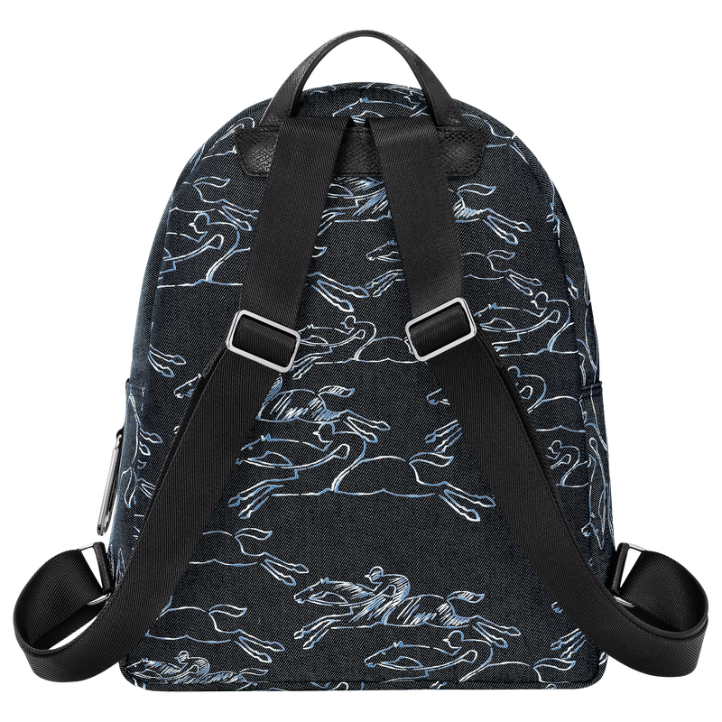Le Pliage Collection L Backpack , Navy - Canvas  - View 4 of  6