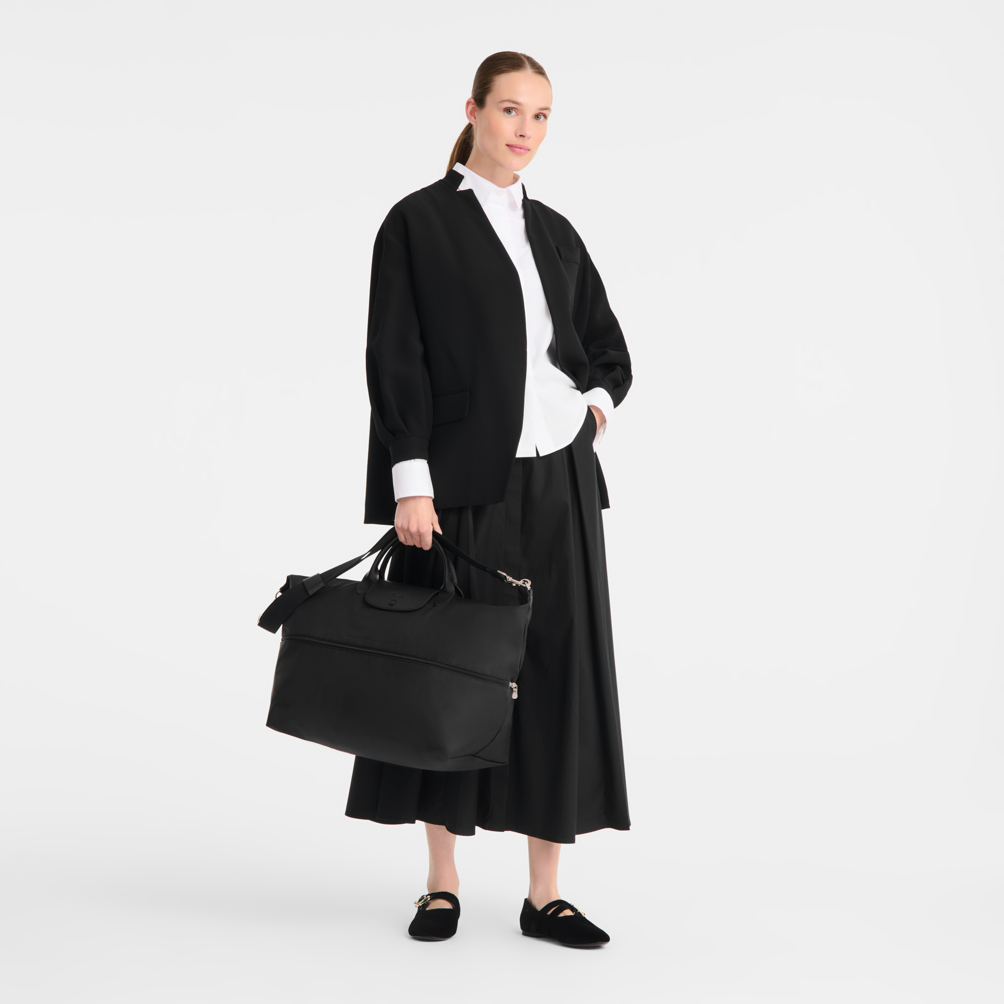 Le Pliage One Erweiterbare Reisetasche S, Schwarz