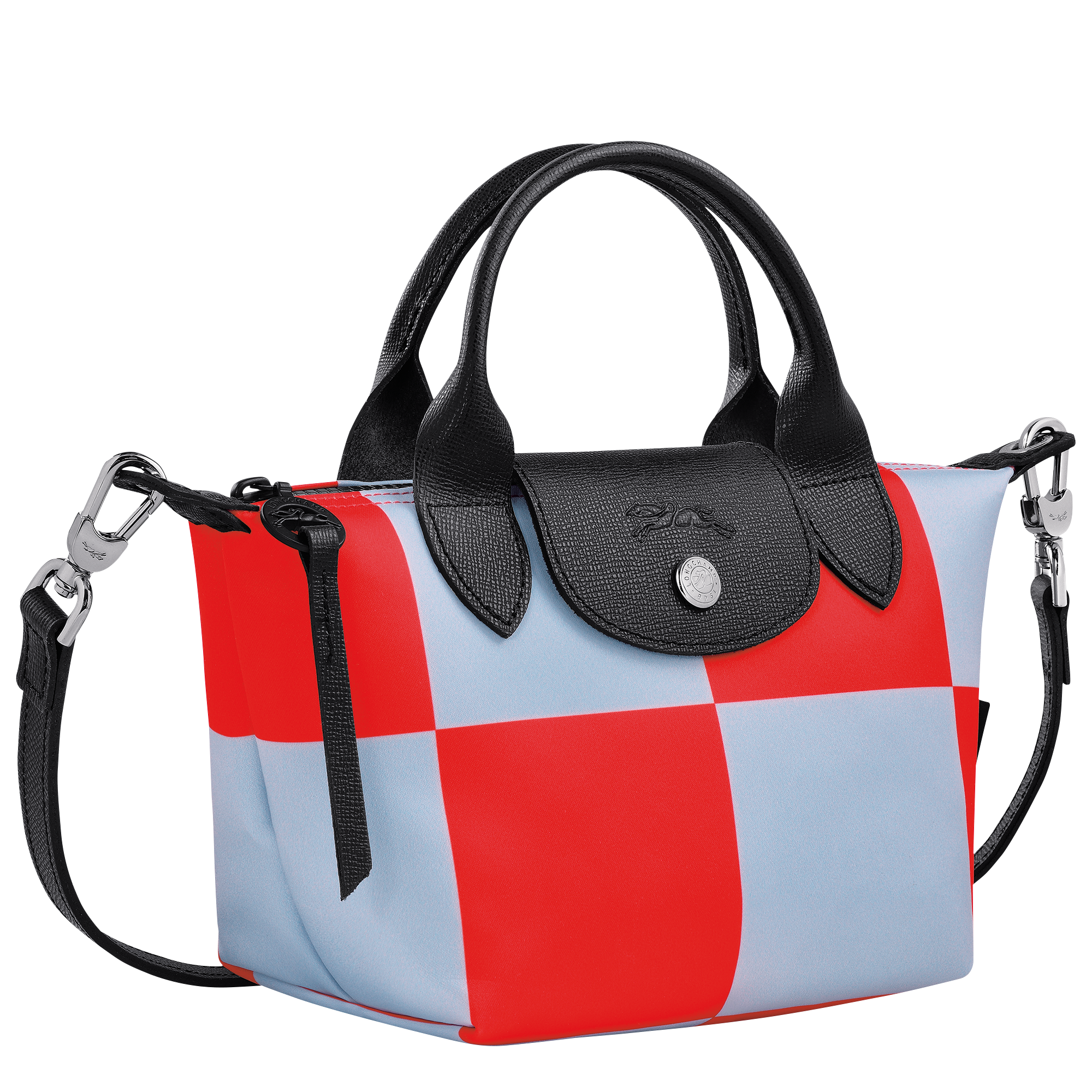 Le Pliage Collection XS Handbag Sky Blue/Red - Canvas (L1500HDCH90)