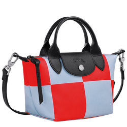 Le Pliage 系列 手提包 XS, 天藍色 / 紅色