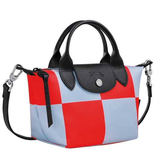 Handtasche XS Le Pliage Collection , Canvas - Himmelblau/Rot - Ansicht 3 von 4