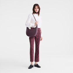 Essential L Crossbody bag , Eggplant - Leather