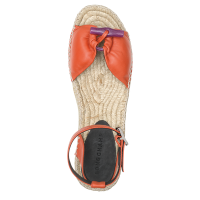 Roseau Wedge espadrilles Sienna Leather Longchamp SE