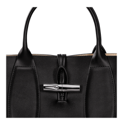 Le Roseau M Handbag , Black - Leather