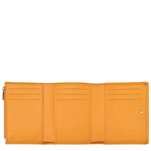 Brieftasche im Kompaktformat Le Foulonné , Leder - Apricot - Ansicht 2 von 2