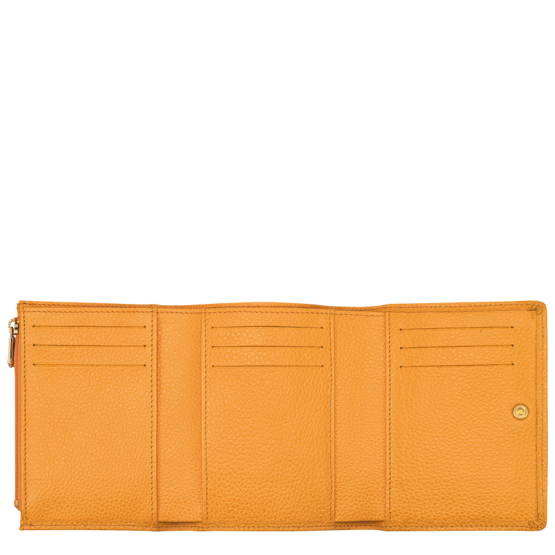 Brieftasche im Kompaktformat Le Foulonné , Leder - Apricot  - Ansicht 2 von 2