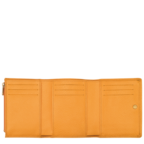Brieftasche im Kompaktformat Le Foulonné , Leder - Apricot - Ansicht 2 von 2