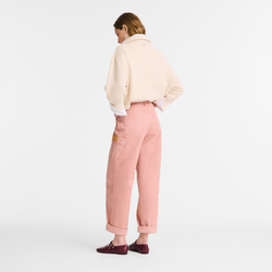 Trousers , Pink Tea - Overdyed cotton