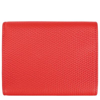 Le Roseau Compact wallet , Vermilion - Leather