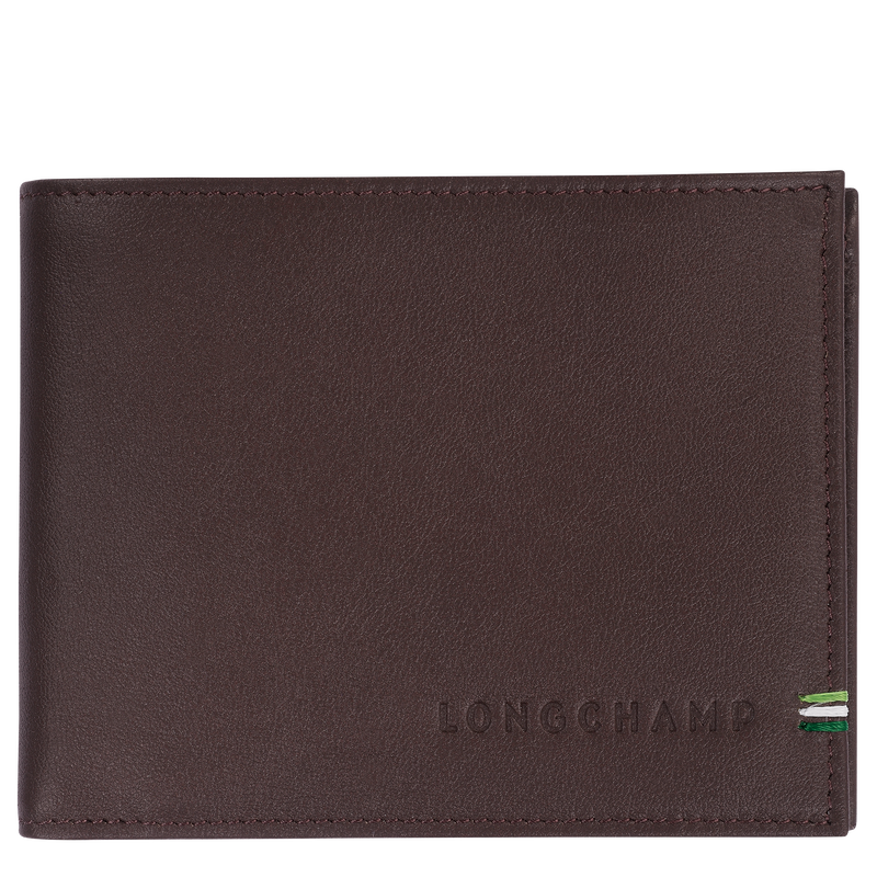 Geldbörse Longchamp sur Seine , Leder - Mokka  - Ansicht 1 von 3