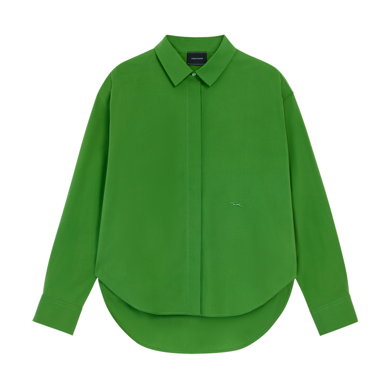 Shirt , Matcha - Cotton poplin  - View 1 of  5