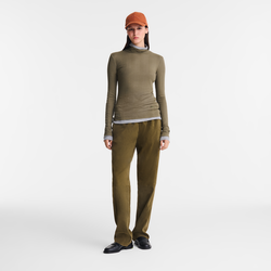 Thin turtleneck sweater , Khaki - Jersey