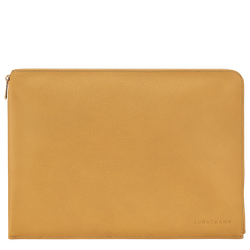Le Foulonné Laptop case , Nutmeg - Leather