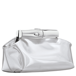 Le Roseau S Pouch , Silver - Leather