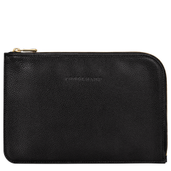 Le Foulonné Pouch , Black - Leather