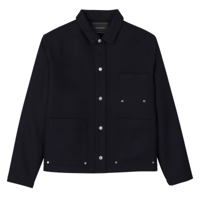 Jacke , Flanell - Marine