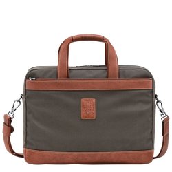 Boxford L Briefcase , Brown - Recycled canvas