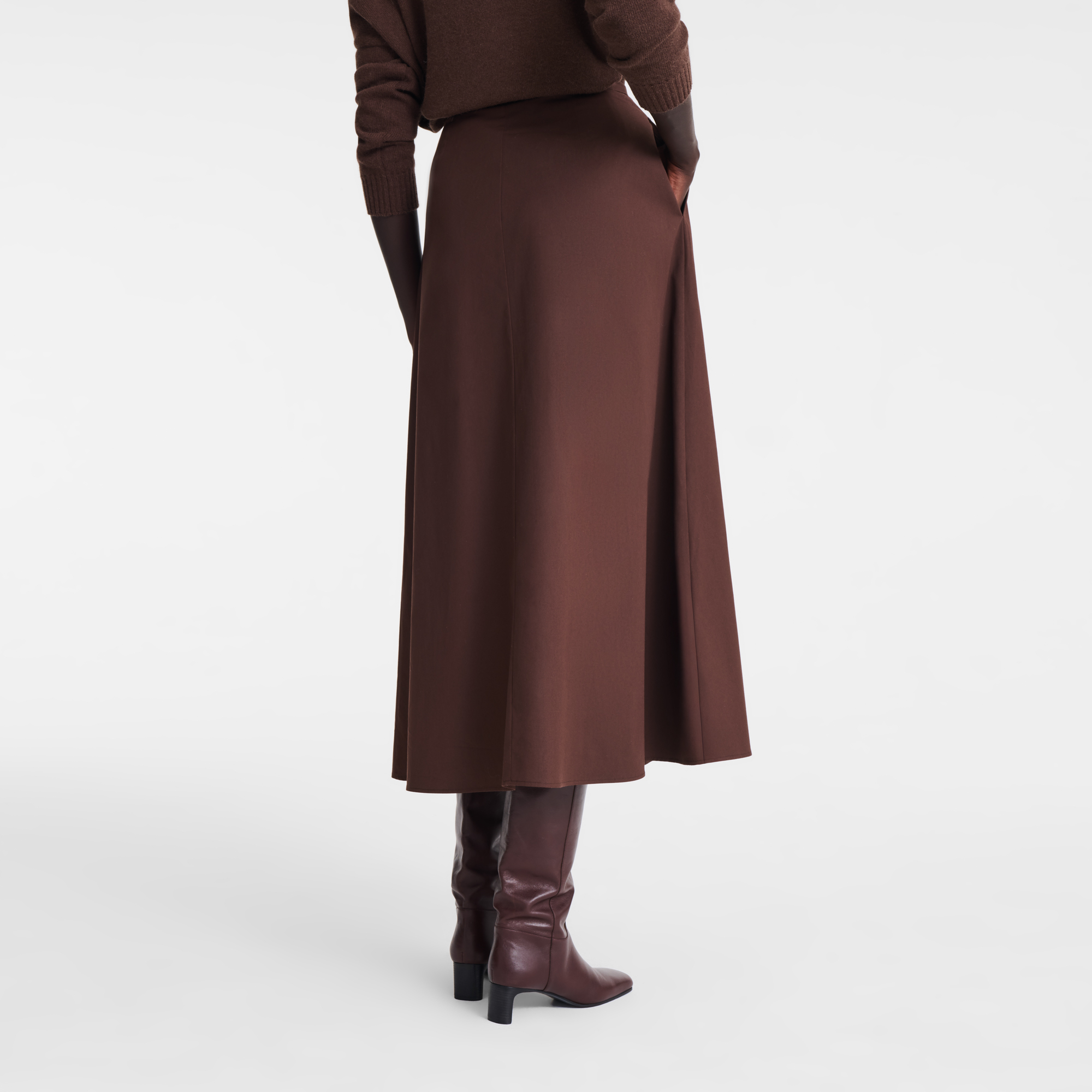 null Falda midi, Ebano