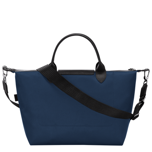 Le Pliage Energy L Handbag , Navy - Recycled canvas - View 3 of  4