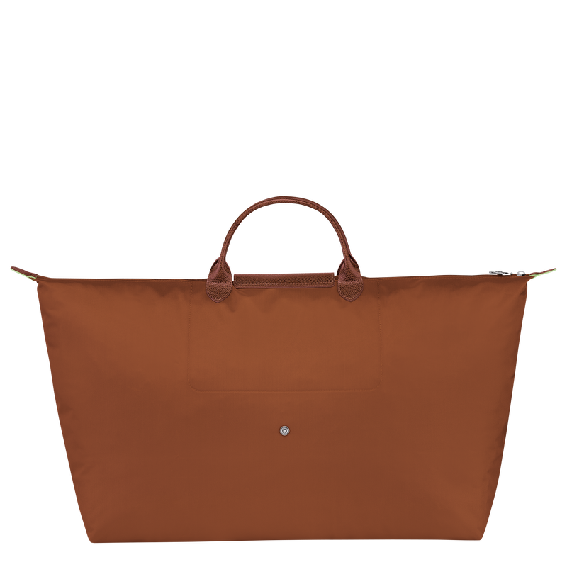 Sac de voyage M Le Pliage Green , Toile recyclée - Cognac  - Vue 4 de 6