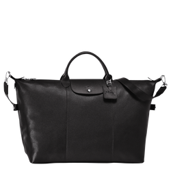 Le Foulonné Bolsa de viaje M , Cuero - Negro