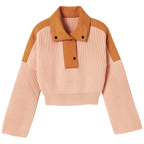 Fall-Winter 2022 Collection Mesh and Nylon sweater, Pale pink