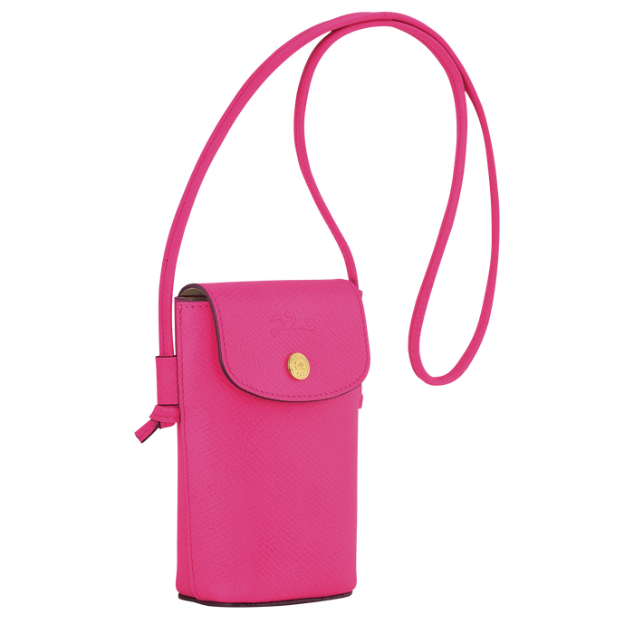 Épure Phone case with leather lace, Fuchsia
