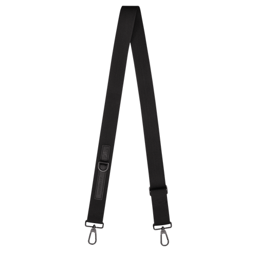 Le Pliage Cuir Adjustable shoulder strap, Black