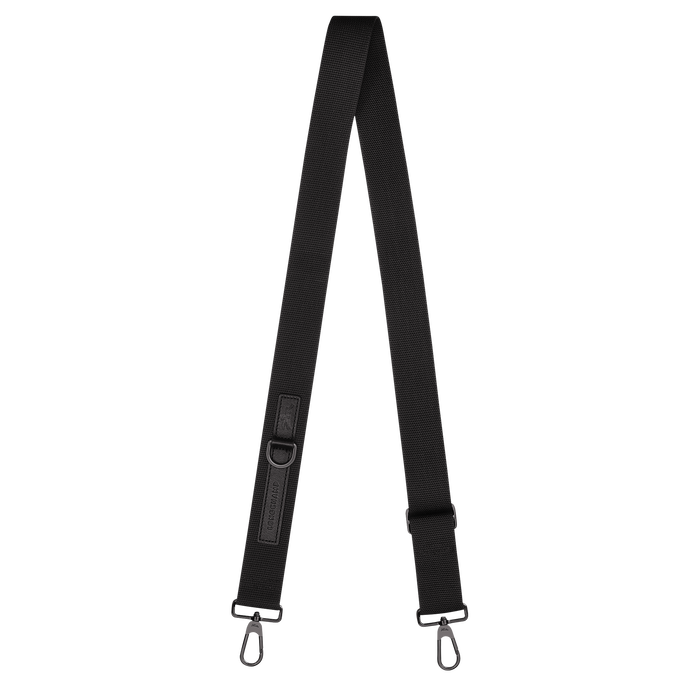 Le Pliage Cuir Adjustable shoulder strap, Black