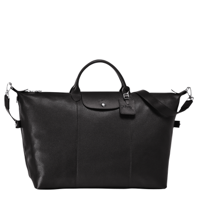 Le Foulonné XL Travel bag , Black - Leather