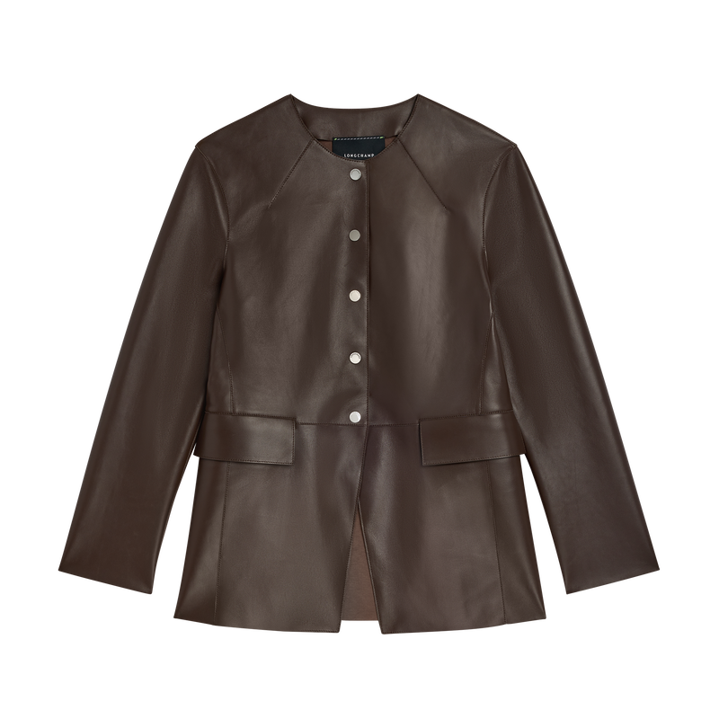 Jacket , Mocha - Leather  - View 1 of  5