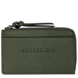 Longchamp 3D Tarjetero , Cuero - Caqui