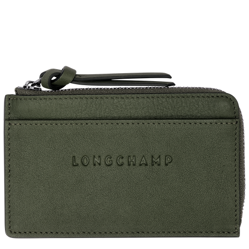 Karten-Etui Longchamp 3D , Leder - Khaki - Ansicht 1 von 4