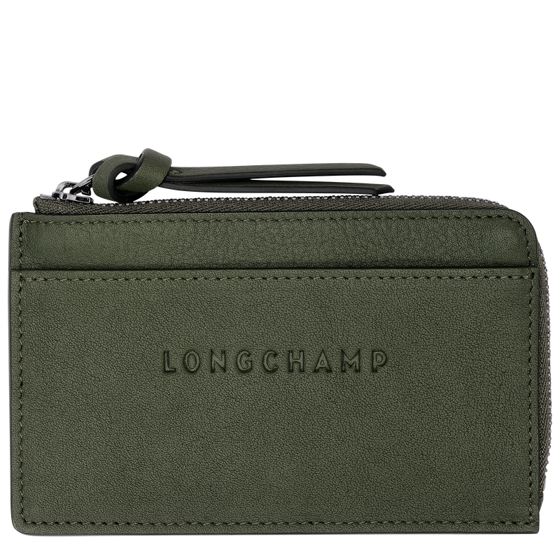 Longchamp 3D 系列 卡片夾 , 卡其色 - 皮革  - 查看 1 4
