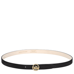 La M&eacute;daille Longchamp Ladies' belt , Black - Leather