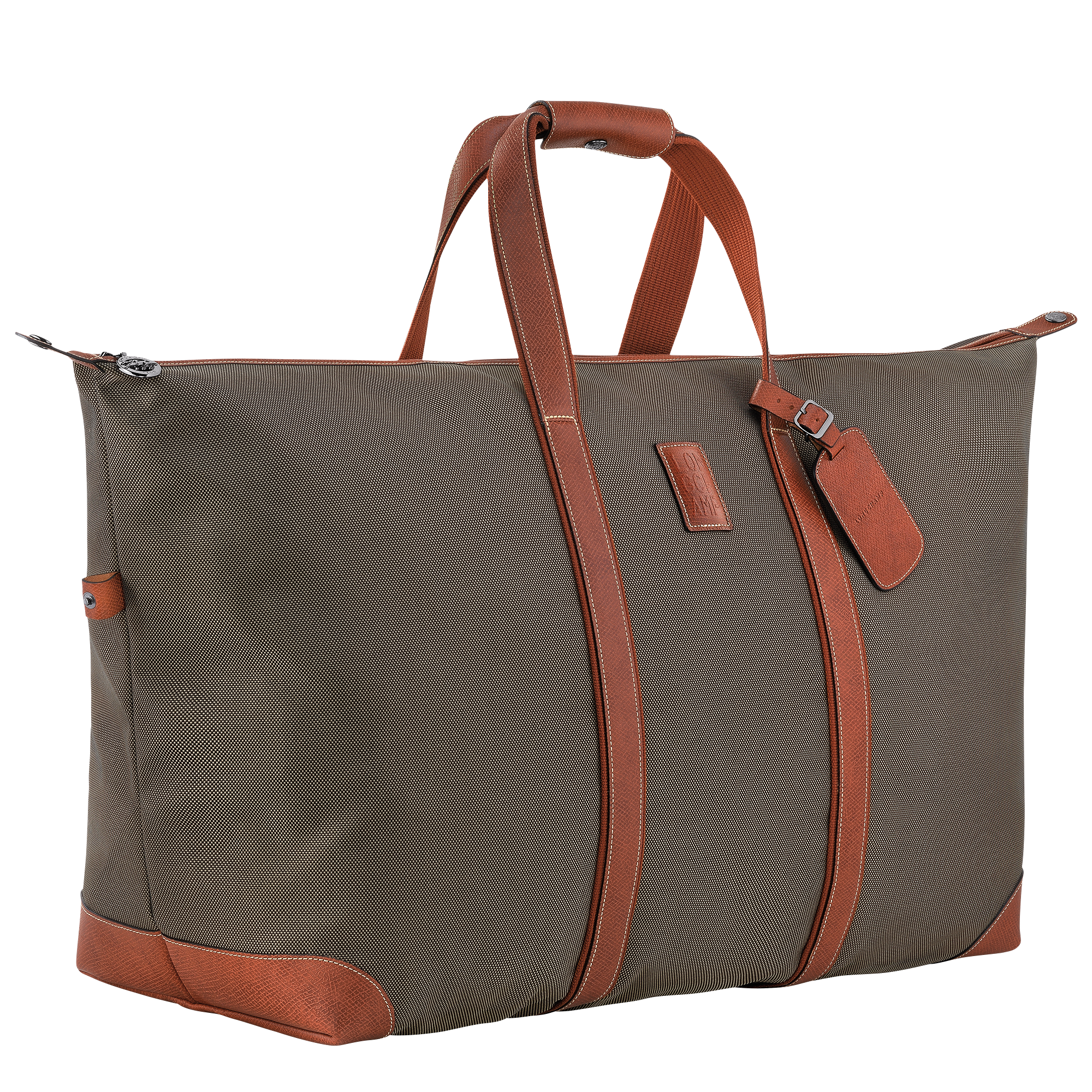 Boxford XL Travel bag Brown - Recycled canvas | Longchamp US Boxford XL Travel bag Brown - Recycled canvas | Longchamp US