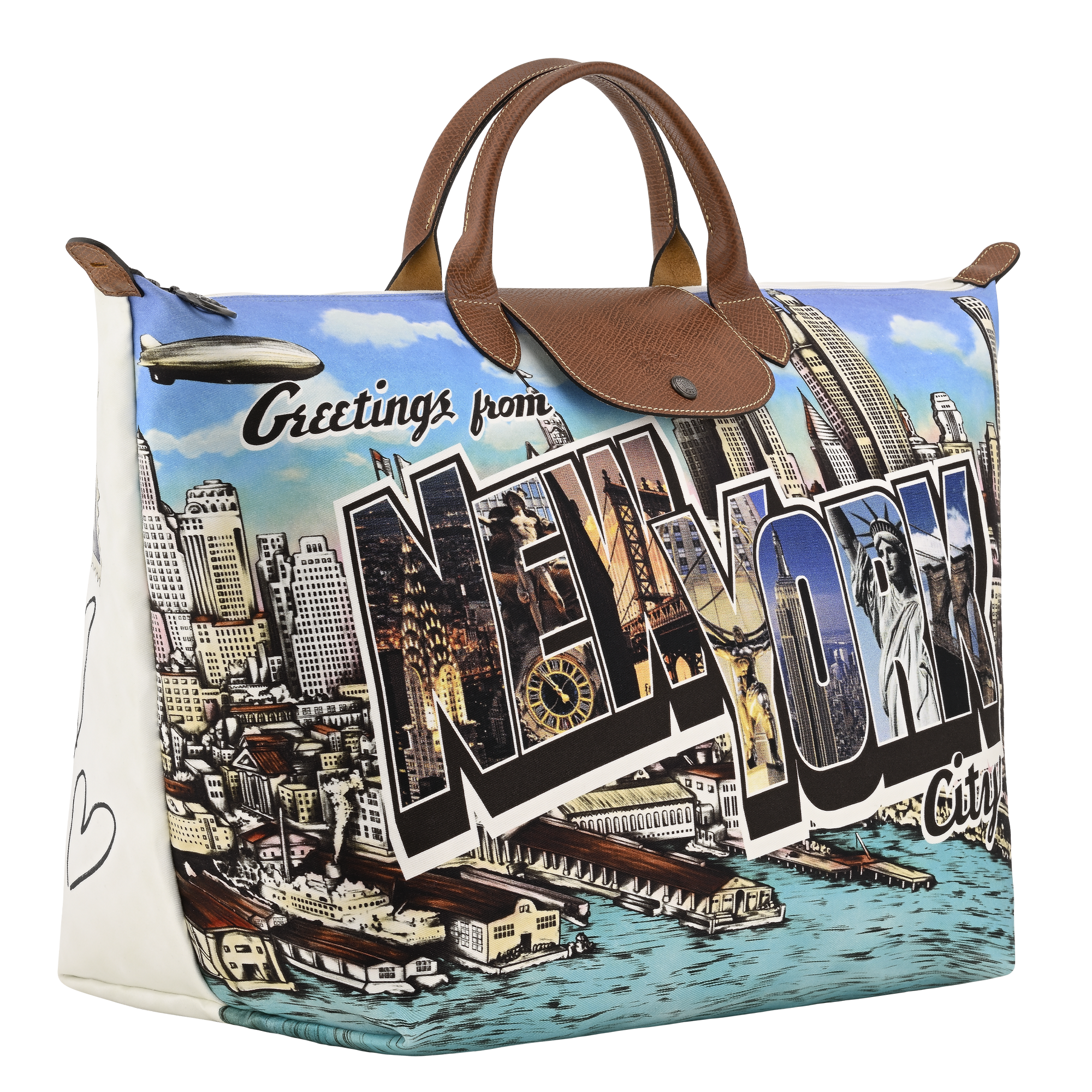 S トラベルバッグ Longchamp X Jeremy Scott ブラウン - ファブリック