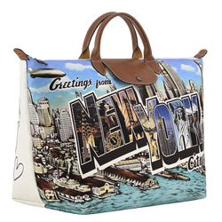S Travel bag Longchamp X Jeremy Scott , Brown - Canvas