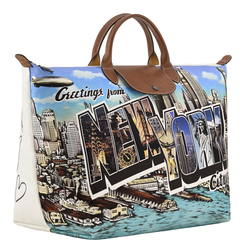 S Travel bag Longchamp X Jeremy Scott Brown - Canvas | Longchamp US