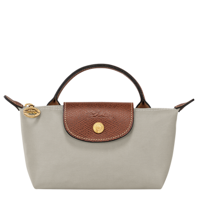 Le Pliage Original Tasje met handvat , Kiezelsteen - Gerecycled canvas